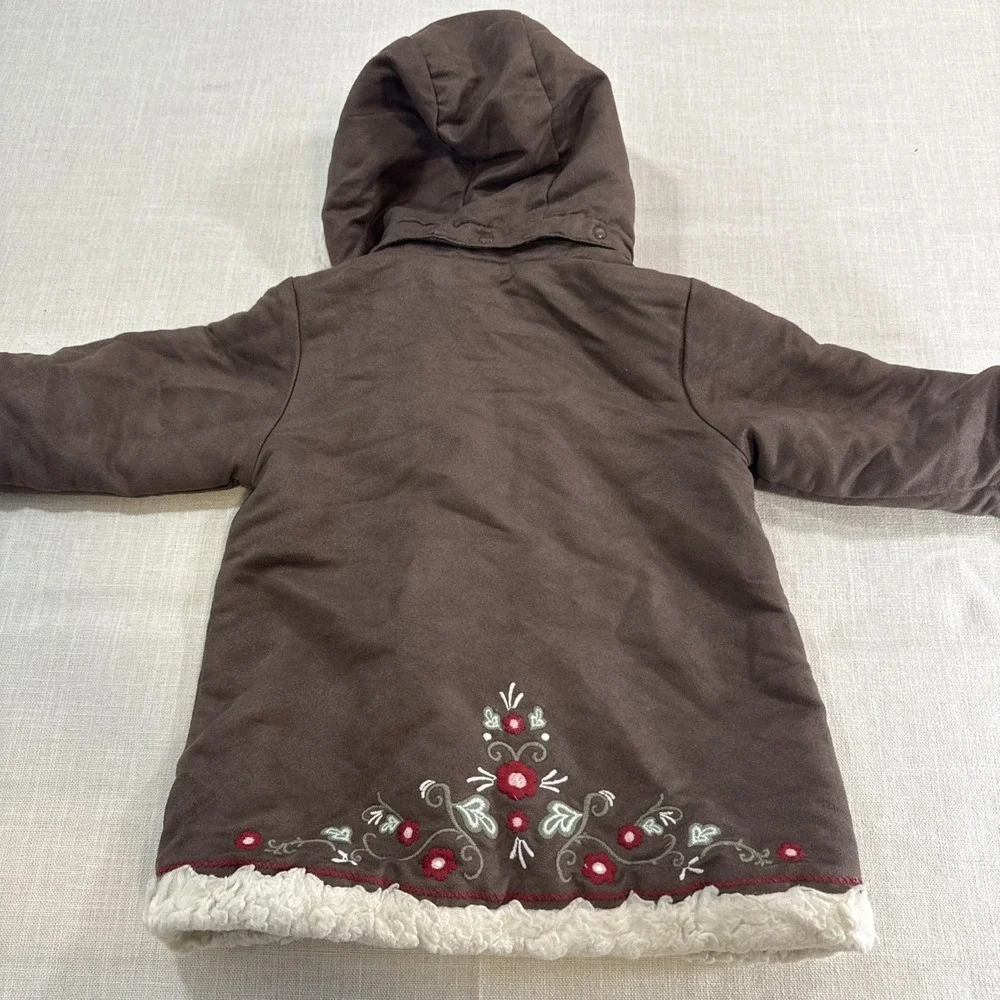 Phoebe Buffay Inspired Baby Faux Suede Coat 12–18M Brown Sherpa Trim Cottagecore